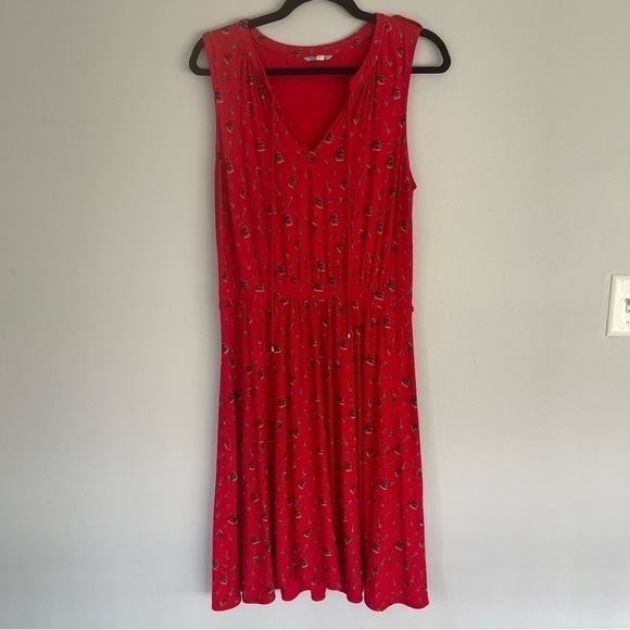 Anthropologie Leifnotes Skipper Anchor Novelty Print Ships Dress - Picture 2 of 12